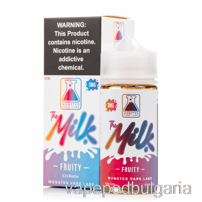 Vape 10000 Дръпки Fruity - The Milk - 100ml 0mg